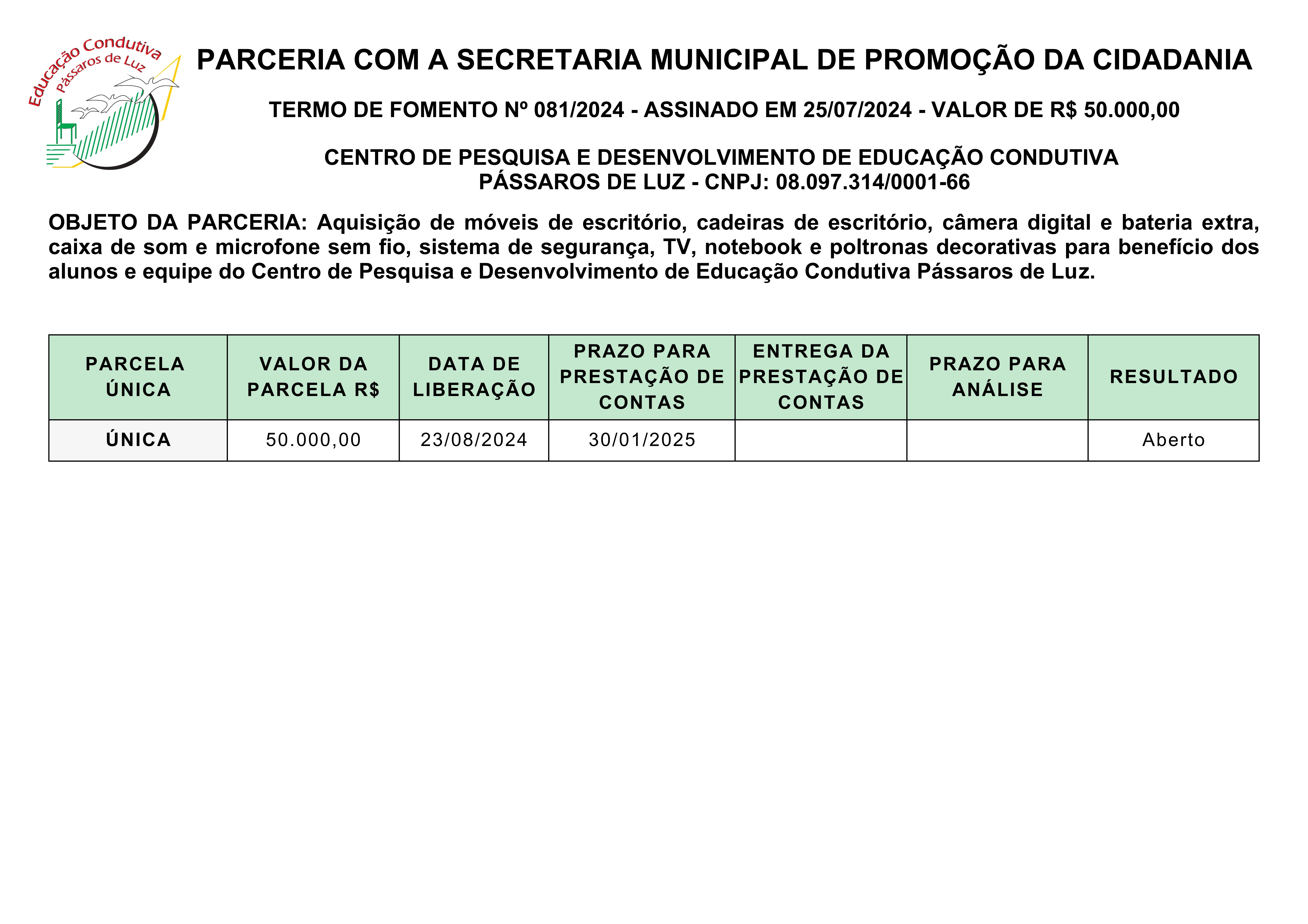  EMENDA IMPOSITIVA - TF 081/2024