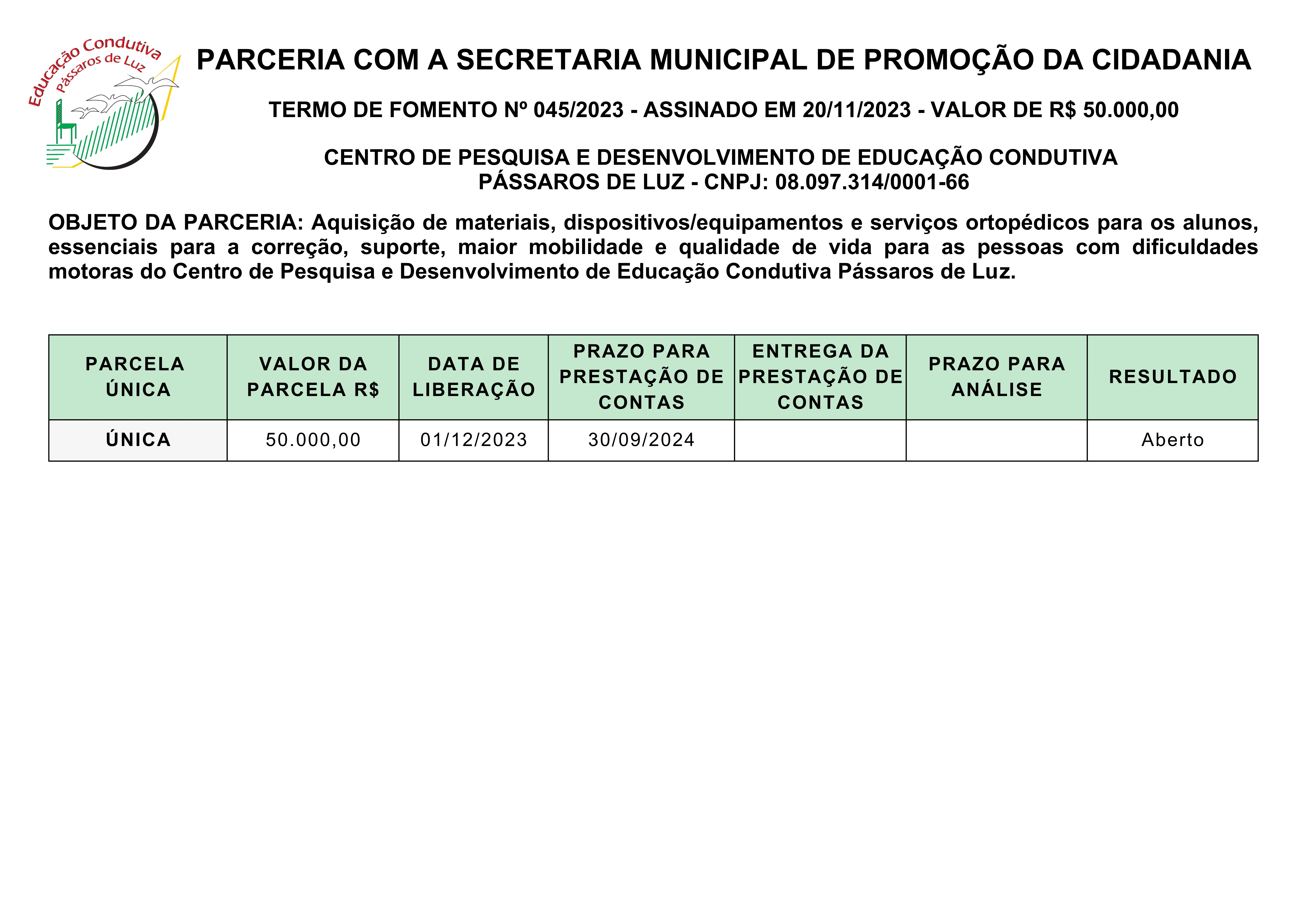 EMENDA IMPOSITIVA - TF 045/2023